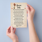 Kleine OM Fireman Guess Who Baby Shower Game Card Flyer (Handgriff)