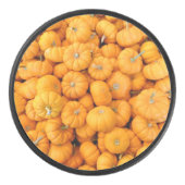 Kleine Orange Fall Harvest Pumpkins Eishockey Puck (Vorderseite)