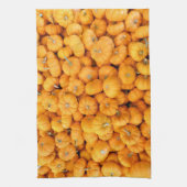 Kleine Orange Fall Harvest Pumpkins Geschirrtuch (Vertikal)
