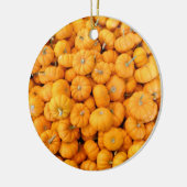 Kleine Orange Fall Harvest Pumpkins Keramik Ornament (Links)