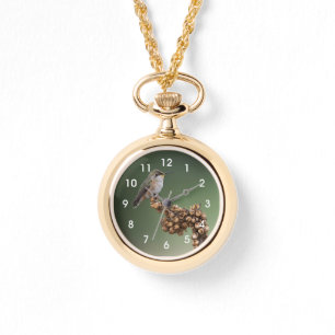 Kleine Orange Hummingbird Große Uhr