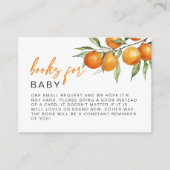 Kleine Orange Süsse Babydusche Bücher für Kinder Begleitkarte (Vorderseite)