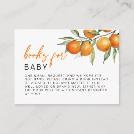 Kleine Orange Süsse Babydusche Bücher für Kinder Begleitkarte