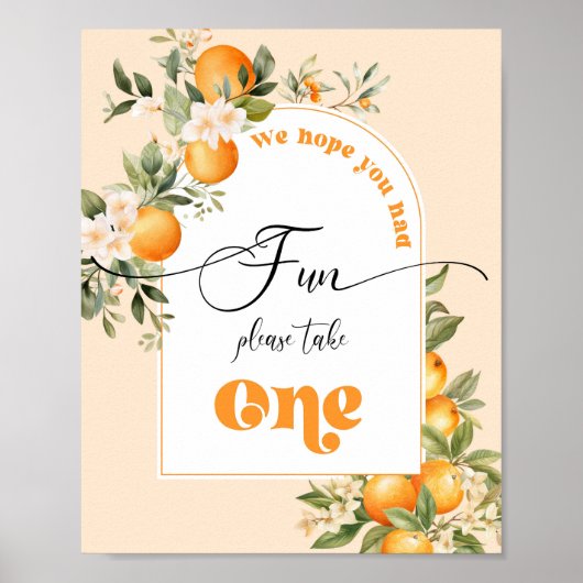 Kleine Orangen der Süsse Wir hoffen, dass ihr euch Poster (Vorne)