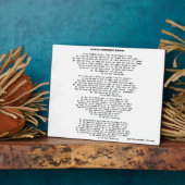 KLEINE ORPHANT ANNIE POEM PLAQUE FOTOPLATTE (Seite)