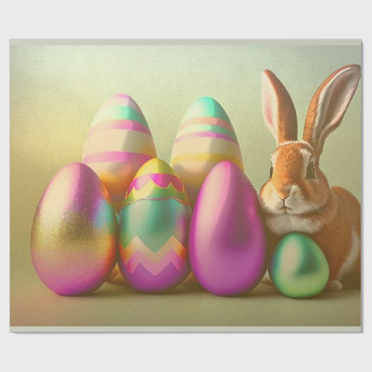 Kleine Ostersonnigen- und Eiersammlung Geschenkpapier (Flach)