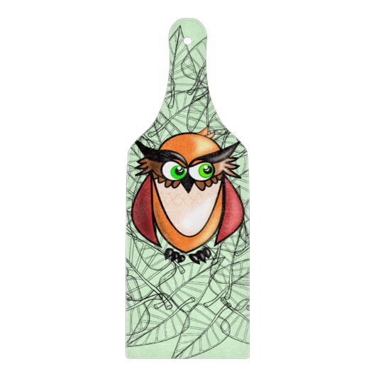 Kleine Owl Cutting Board Schneidebrett (Vorderseite)