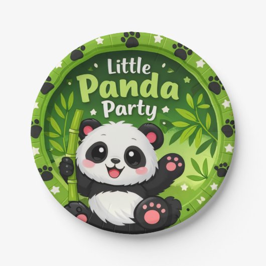 Kleine Panda-Party-Papierteller Pappteller (Vorderseite)