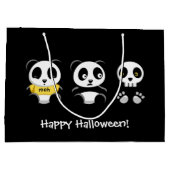 Kleine Pandas im Dunkeln Große Geschenktüte (Rückseite)