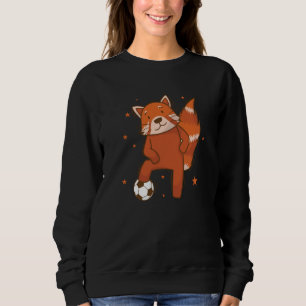 Kleine Pandas spielen Fußball Bär Katze Bambus Sweatshirt