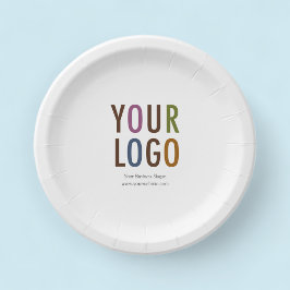 Kleine Papierplatte 7" mit Firmenlogo, Minimum Pappteller