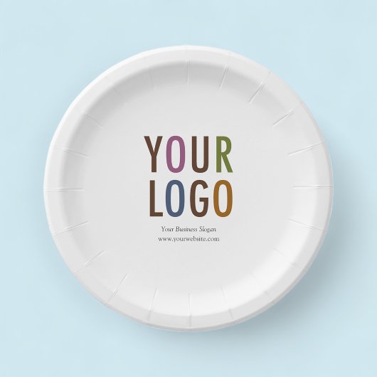 Kleine Papierplatte 7" mit Firmenlogo, Minimum Pappteller