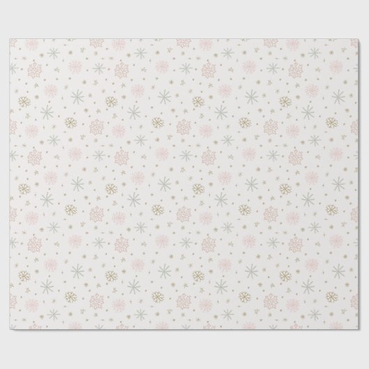 Kleine Pastel Snowflakes/Mund Geschenkpapier (Flach)