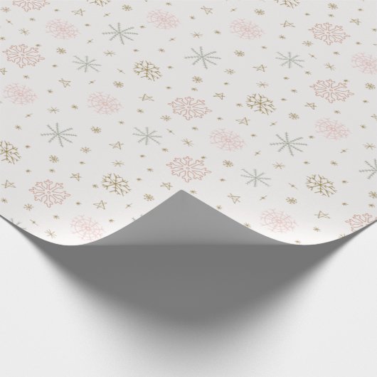 Kleine Pastel Snowflakes/Mund Geschenkpapier (Ecke)