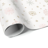 Kleine Pastel Snowflakes/Mund Geschenkpapier (Rolleneckpunkt)