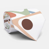 Kleine, pastellfarbene Dreiecke Krawatte (Gerollt)