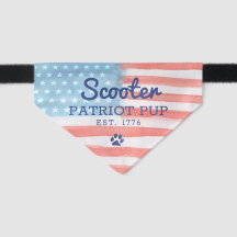 Kleine patriotische Hund Amerikanische Flagge Haus
