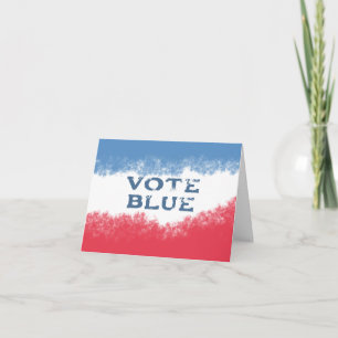 Kleine patriotische Stimme Blau Politisch Dankeskarte