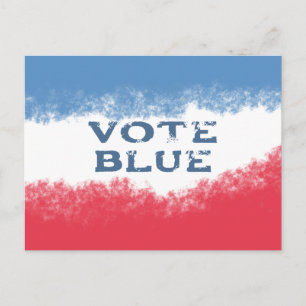 Kleine patriotische Stimme Blau Politisch  Postkarte