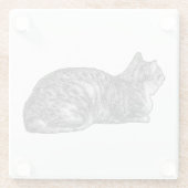 Kleine Pause, gestreifter Freund Glasuntersetzer (Rückseite)