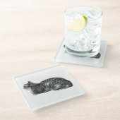 Kleine Pause, Tabby Poise Glasuntersetzer (Schrägansicht)