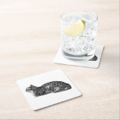 Kleine Pause, Tabby Poise Rechteckiger Pappuntersetzer (Vor Ort)