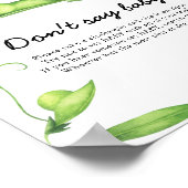 Kleine Pea Baby Dusche - Sag nicht Baby Poster (Ecke)