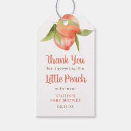 Kleine Peach Baby Dusche Danke Ihnen für die Tags Geschenkanhänger