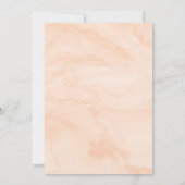 Kleine Peach Baby Dusche Einladung (Rückseite)