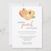 Kleine Peach Baby Dusche Einladung (Vorderseite)