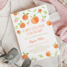 Kleine Peach Baby Dusche