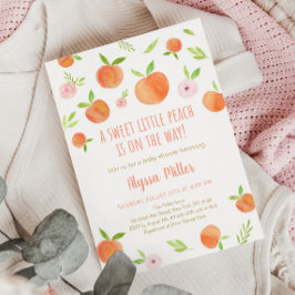 Kleine Peach Baby Dusche Einladung