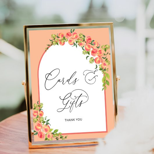 Kleine Peach Baby Duschkarten und Geschenke Poster