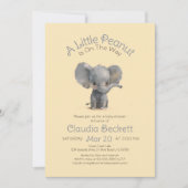 Kleine Peanut Babydusche Einladung (Vorderseite)