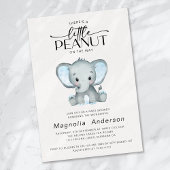 Kleine Peanut Blue Elephant Baby Dusche Einladung