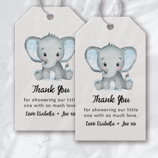 Kleine Peanut Blue Elephant Baby Dusche Geschenkanhänger