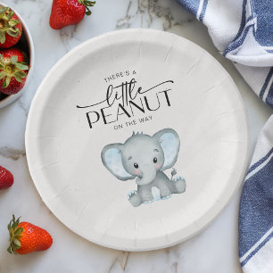 Kleine Peanut Blue Elephant Baby Dusche Pappteller