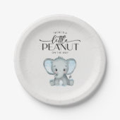 Kleine Peanut Blue Elephant Baby Dusche Pappteller (Vorderseite)