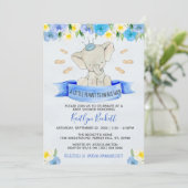 Kleine Peanut Boys Babydusche Einladung (Stehend Vorderseite)