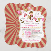 Kleine Peanut Carnival Baby Dusche Einladung (Vorne/Hinten)