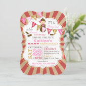 Kleine Peanut Carnival Baby Dusche Einladung (Stehend Vorderseite)