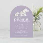 Kleine Peanut Elephant Babydusche Einladung (Stehend Vorderseite)
