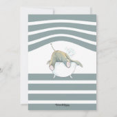 Kleine Peanut Elephant Babydusche Einladung (Rückseite)