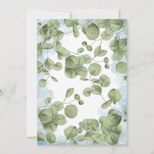 Kleine Peanut Elephant Babydusche Einladung (Rückseite)