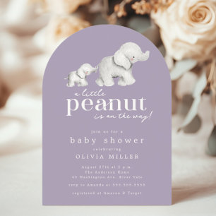 Kleine Peanut Elephant Babydusche Einladung