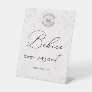 Kleine Pearl Babies sind eine süße Babydusche Sockelschild