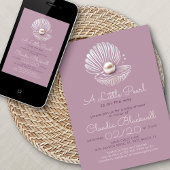 Kleine Pearl Baby Dusche Einladung