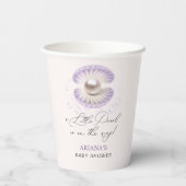 Kleine Pearl Baby Dusche Pappbecher (Rückseite)