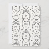 Kleine Pearl Black Coquette Bow Baby Dusche laden  (Rückseite)