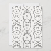 Kleine Pearl Black Coquette Bow Baby Dusche laden  (Rückseite)